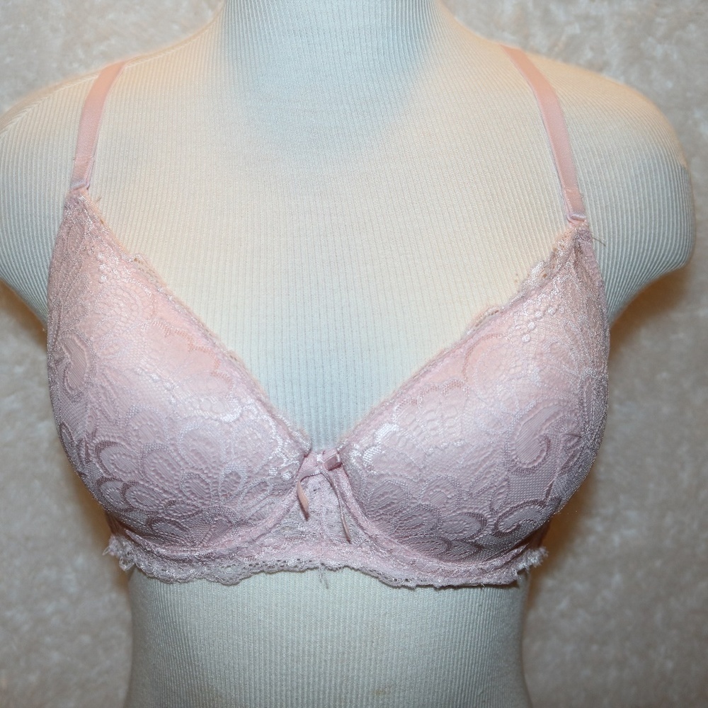 Light Pink underwire bra with padded cups 36C